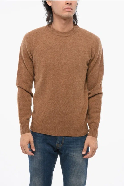 Altea Crew Neck Virgin Wool Sweater In Gold