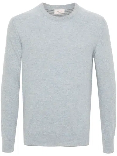 Altea Crew-neck Wool Sweater In Blue