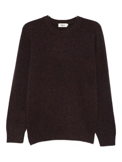 Altea Crew-neck Wool Sweater In Brown