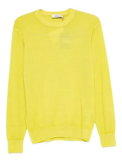 Altea Long Sleeve Crew-neck Sweater In Yellow