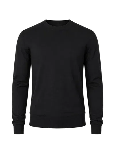 Altea Crew-neck Fine-knit Sweater In Black