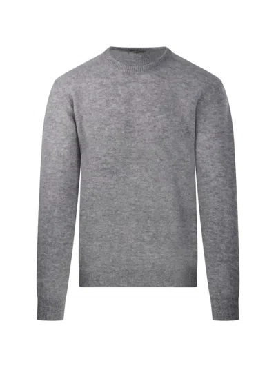 Altea Crew-neck Knitted Sweater In Gray