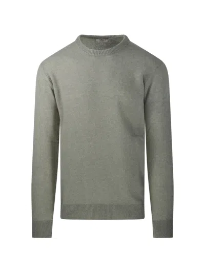 Altea Crew-neck Ribbed-trim Sweater In Green