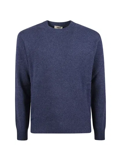 Altea Crew-neck Wool Sweater In Blue