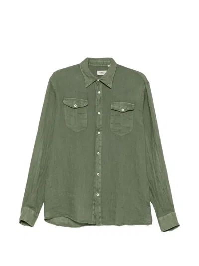 Altea Dallas Flap-pocket Long-sleeve Shirt In Green