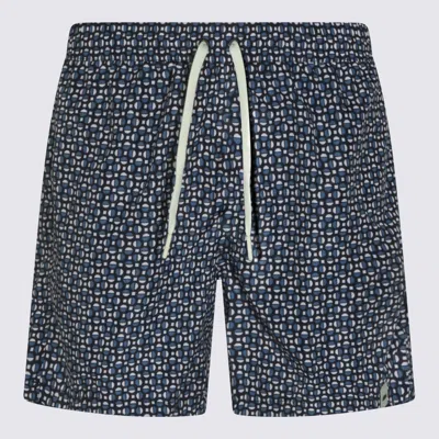 Altea Geometric-print Drawstring Swim Shorts In Blue