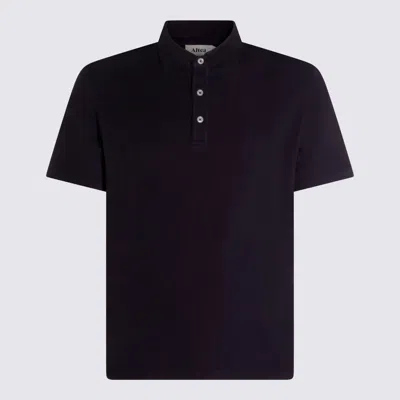 Altea Dark Blue Cotton Polo Shirt In Black