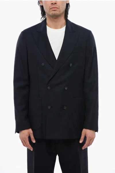 ALTEA DOUBLE-BREASTED CIRO BLAZER WITH PEAK LAPEL