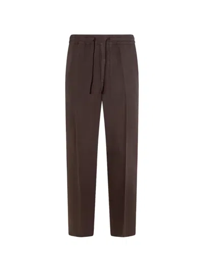 Altea Drawstring Trousers In Brown