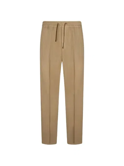 Altea Drawstring-waist Trousers In Brown