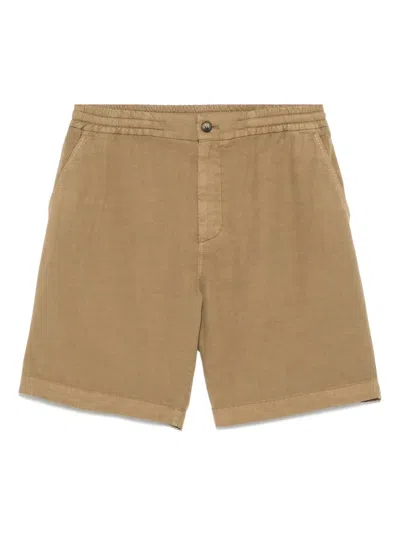 Altea Elasticated-waistband Shorts In Brown