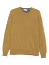 Altea Elbow-patch Crew-neck Sweater In Brown