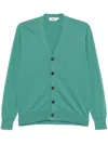 Altea Fine-knit Cardigan In Green