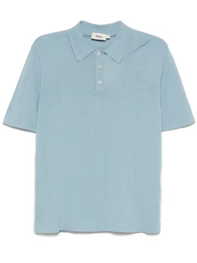 Altea Fein Gestricktes Poloshirt In Blau