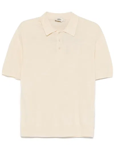 Altea Fein Gestricktes Poloshirt In Gelb