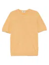 Altea Fine-knit T-shirt In Yellow