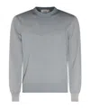Altea Blue Denim Cotton Knitwear In Blue
