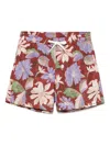 Altea Fiori-print Swim Shorts In Brown