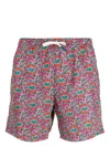 Altea Floral-print Drawstring Swim Shorts In Black