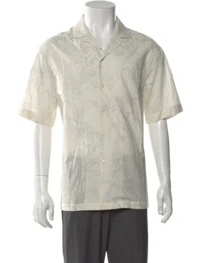Pre-owned Altea Floral Print Short Sleeve Shirt In Neutral