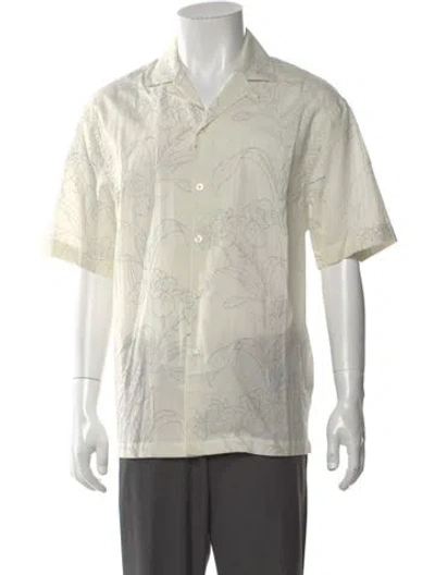 Pre-owned Altea Floral Print Short Sleeve Shirt In Neutral