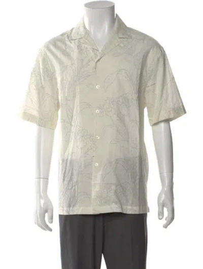 Pre-owned Altea Floral Print Short Sleeve Shirt In Neutral