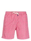 Altea Geometric-print Drawstring Swim Shorts In Pink