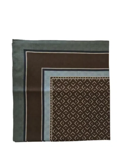 Altea Geometric-print Border-detail Scarf In Multi