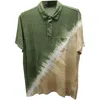Altea Tie Dye Effect 3 Bottons Smith Polo Shirt With Breast Pocket In Green