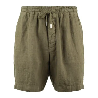Altea Green Linen Bermuda Shorts