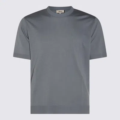 Altea Grey Denim Cotton T-shirt In Navy