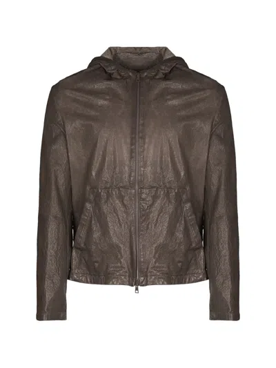 Altea Hooded Zip-fastening Jacket In Brown