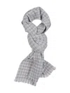 Altea Houndstooth-pattern Scarf In Gray