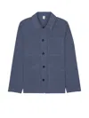 ALTEA AIR FORCE BLUE COTTON JACKET WITH BUTTONS