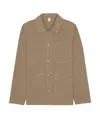 ALTEA SAND COTTON JACKET WITH BUTTONS