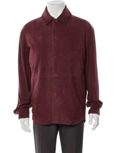 Pre-owned Altea Leather Jacket In Burgundy