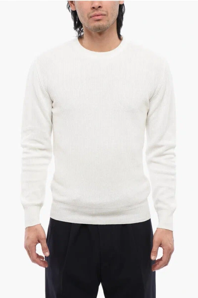 ALTEA LINEN-BLENDED CREWNECK SWEATER