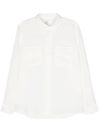 Altea Linen Chambray Shirt In White