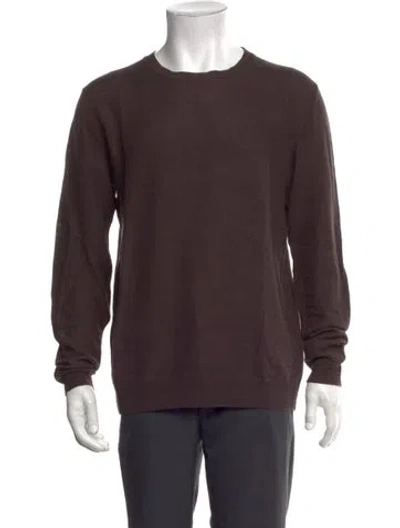 Pre-owned Altea Linen Crew Neck Pullover In Brown