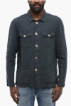 Altea Linen Derby Overshirt With Patch Pockets
