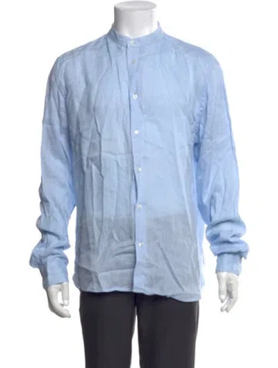 Pre-owned Altea Linen Long Sleeve Shirt In Blue