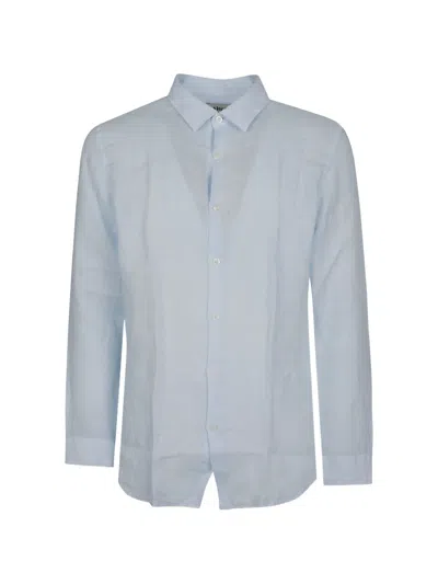 Altea Linen Long-sleeve Shirt In Blue