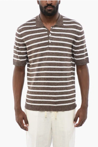 Altea Linen Pinstriped Polo