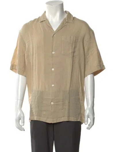 Pre-owned Altea Linen Short Sleeve Shirt In Neutral