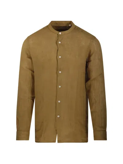 Altea Long-sleeve Buttoned Shirt In Brown