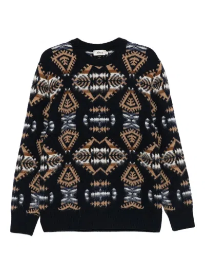 ALTEA LONG SLEEVE CREW-NECK JACQUARD SWEATER