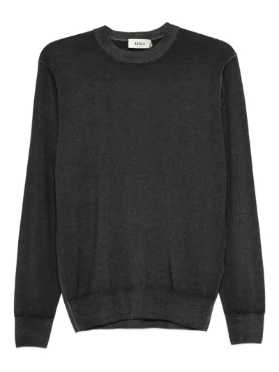 Altea Long Sleeve Crew-neck Sweater In Black