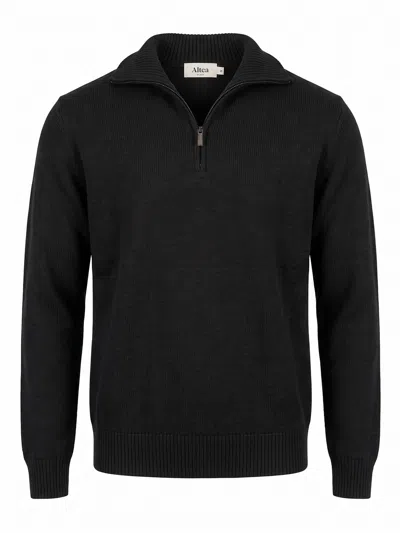 Altea Long Sleeve Crew-neck Sweater In Black