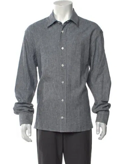 Pre-owned Altea Long Sleeve Denim Shirt In Blue