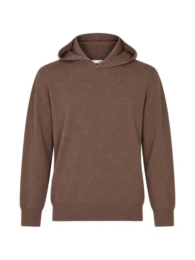 Altea Long-sleeved Wool Hoodie In Brown